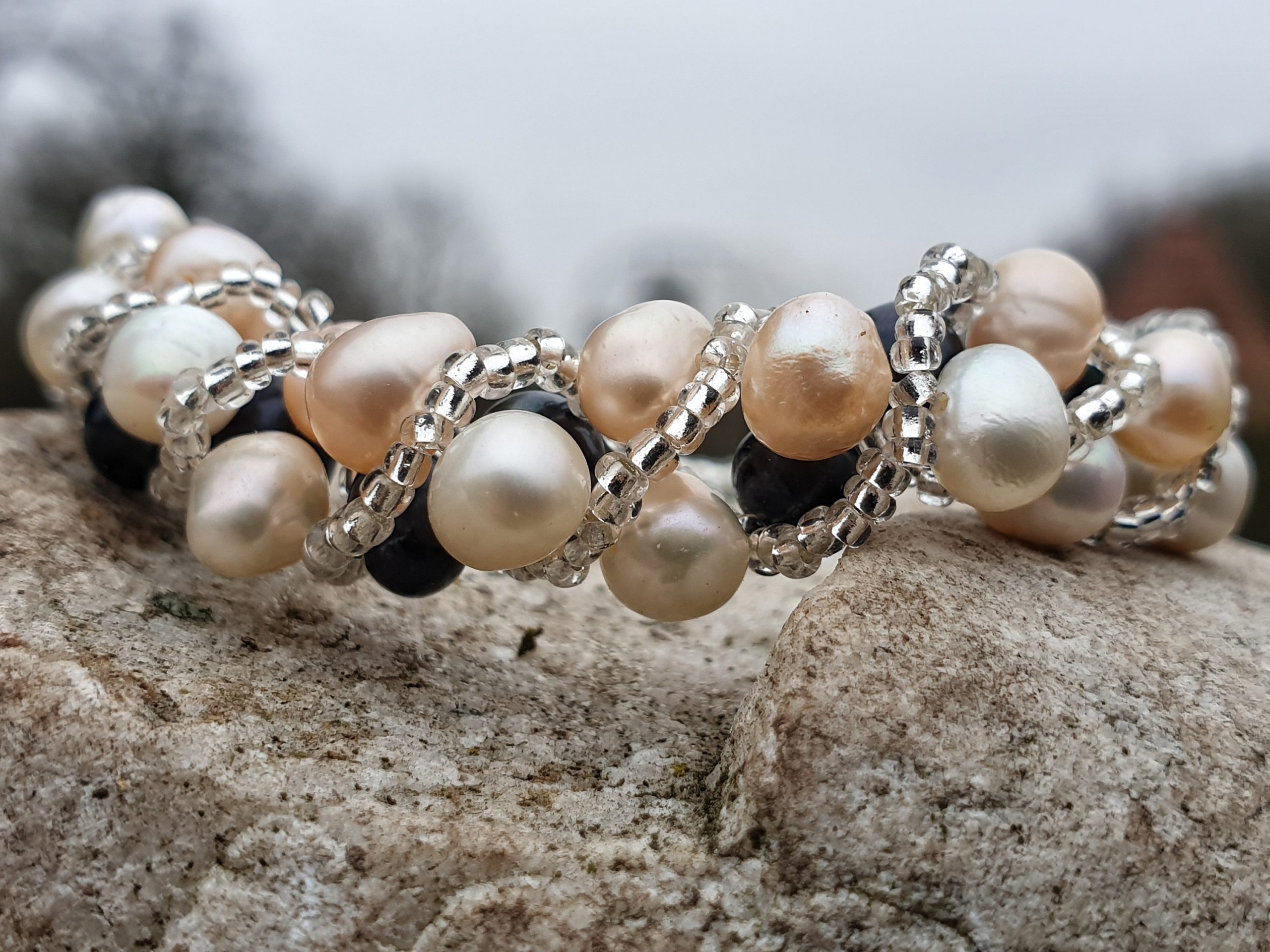 Bracelet perles de culture, perles d'eau douce - Brin de Syl