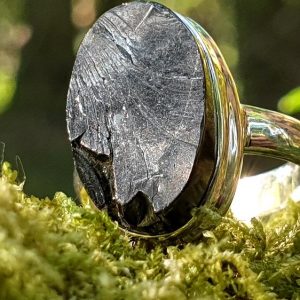 Bague shungite élite, argent massif, pierre naturelle de protection