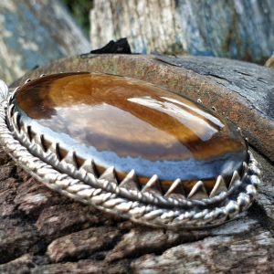 Pendentif en oeil de tigre, d'une qualité rare et exceptionnelle, pierre naturelle de protection