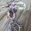 Collier avec médaillon fée en améthyste et prehnite
