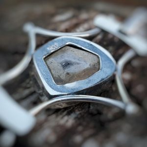 pendentif auralite 23 avec améthyste, en argent massif, design