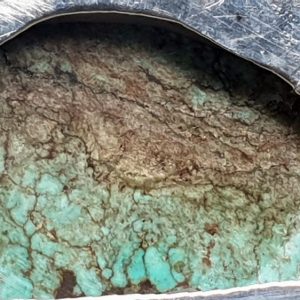 gros plan sur une turquoise du tibet, naturelle