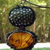 Pendentif médaillon avec une superbe agate du Montana, une pierre translucide très vibrante.