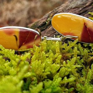 Boucles d'oreilles en jaspe mokaite, pierre naturelle australienne