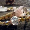 Collier pendule orgonite en quartz rose naturel