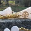 Pendule quartz rose reiki, avec perles de verre autrichien