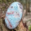 bague larimar boulder en taille 57, famille des pectolites, pierre naturelle