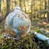 collier et pendentif en amazonite naturelle avec feuilles d'or dans résine