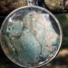 pendentif amazonite féérique, bijou orbe bulle