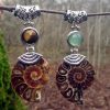Pendentifs en ammonite fossile, naturel